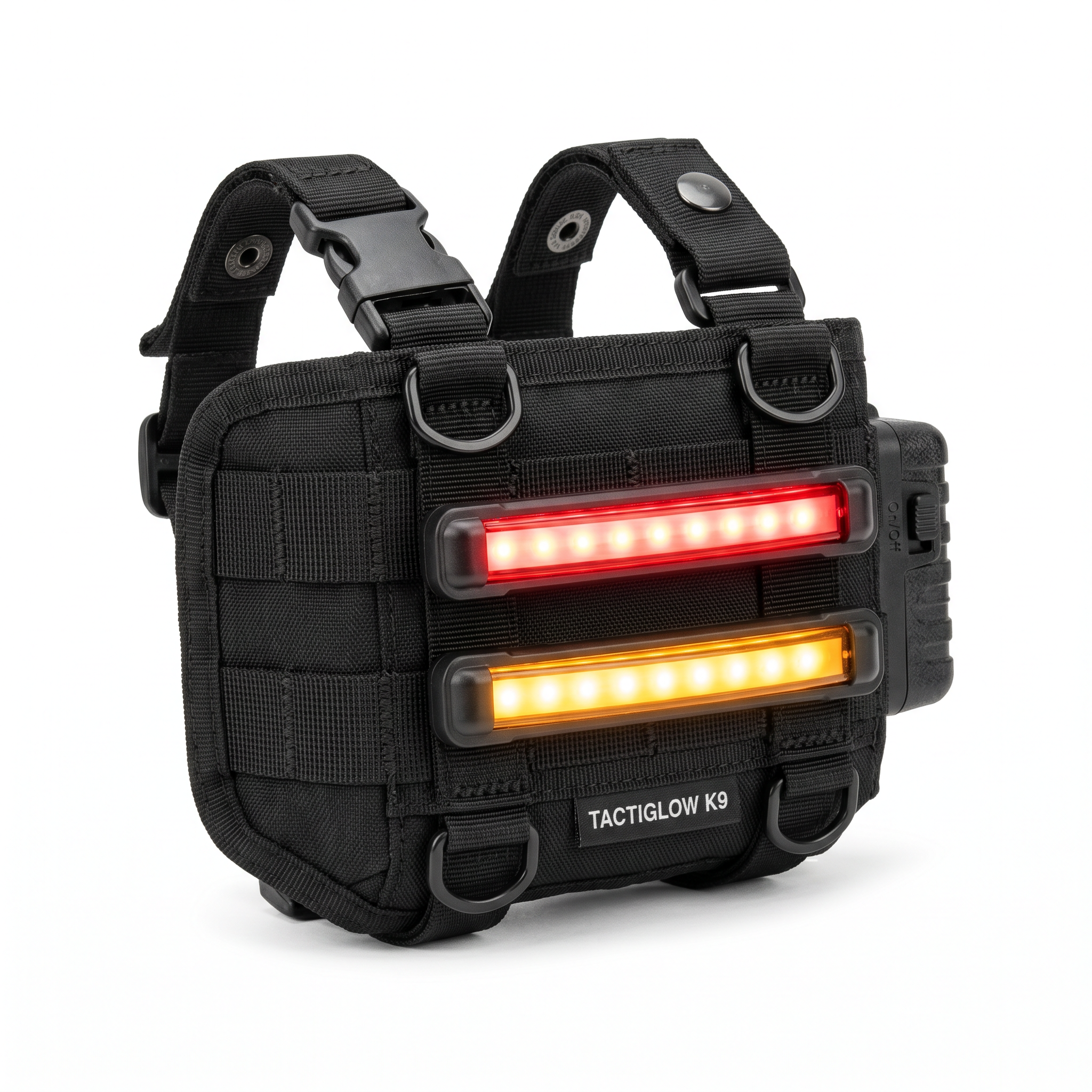K9 Night-Runner LED Tactical Harness Attachment Kit — studio product shot on white background