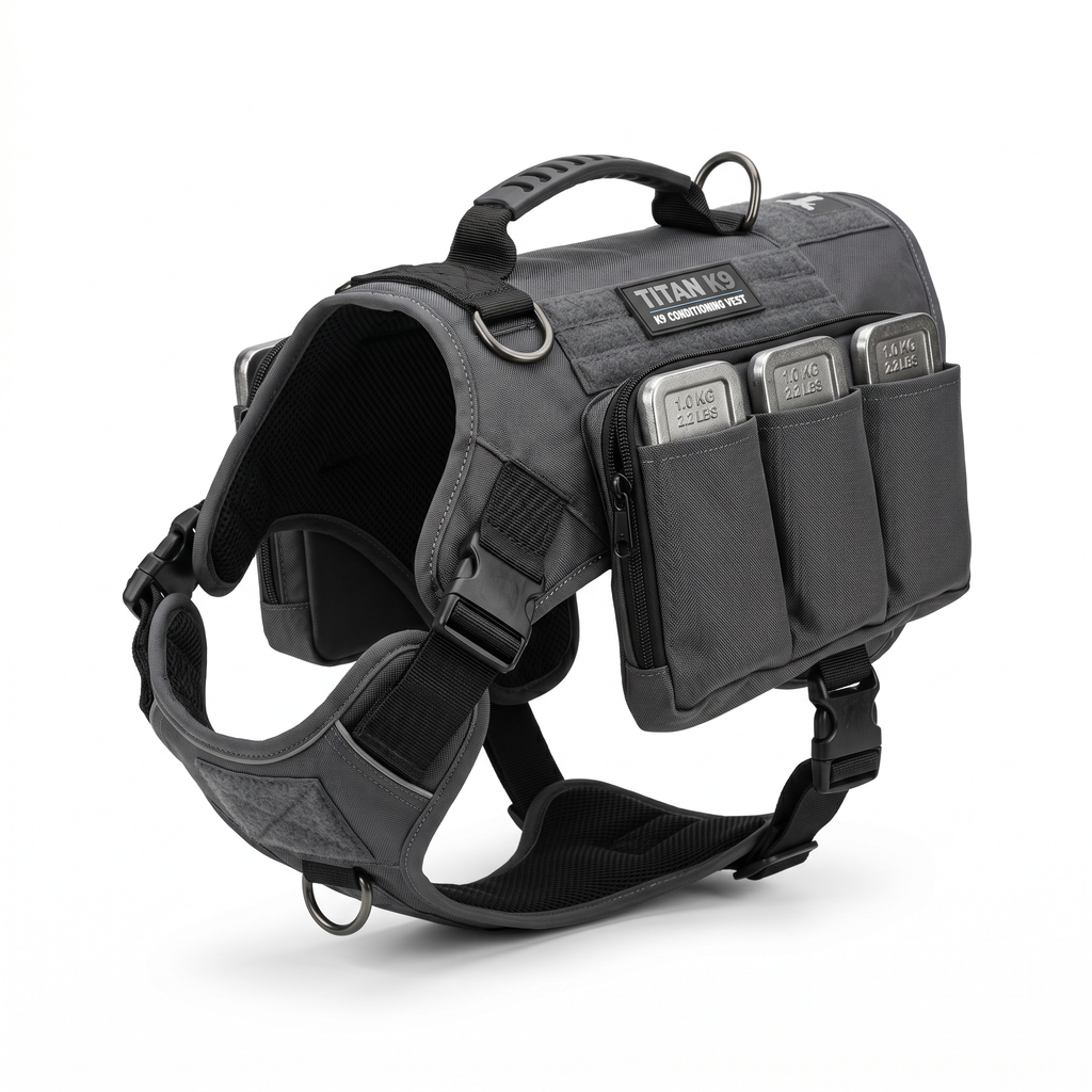 K9 Iron Core Adjustable Weighted Training Vest — studio product shot on white background