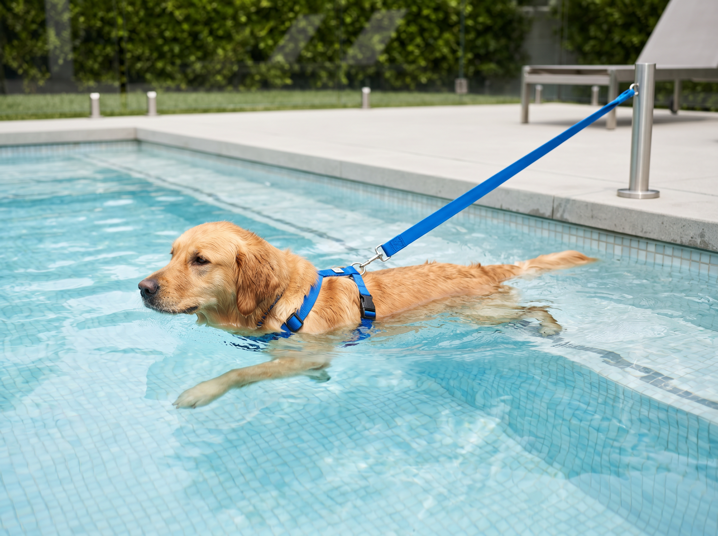 Hydro-Fit Aqua Resistance Bands for Pool Training — lifestyle context shot, sport dog training environment