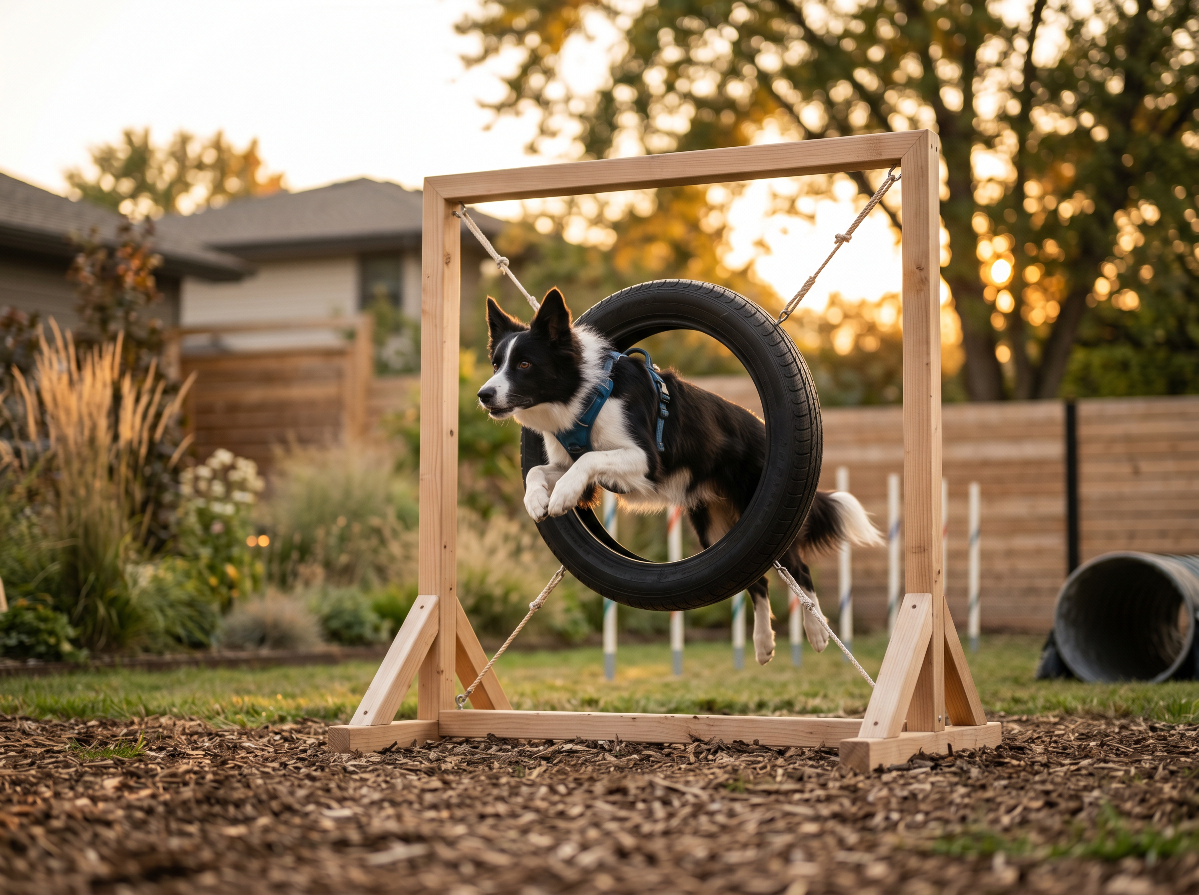 Explorer Agility Expansion Pack — 4 Advanced Obstacles — lifestyle context shot, sport dog training environment