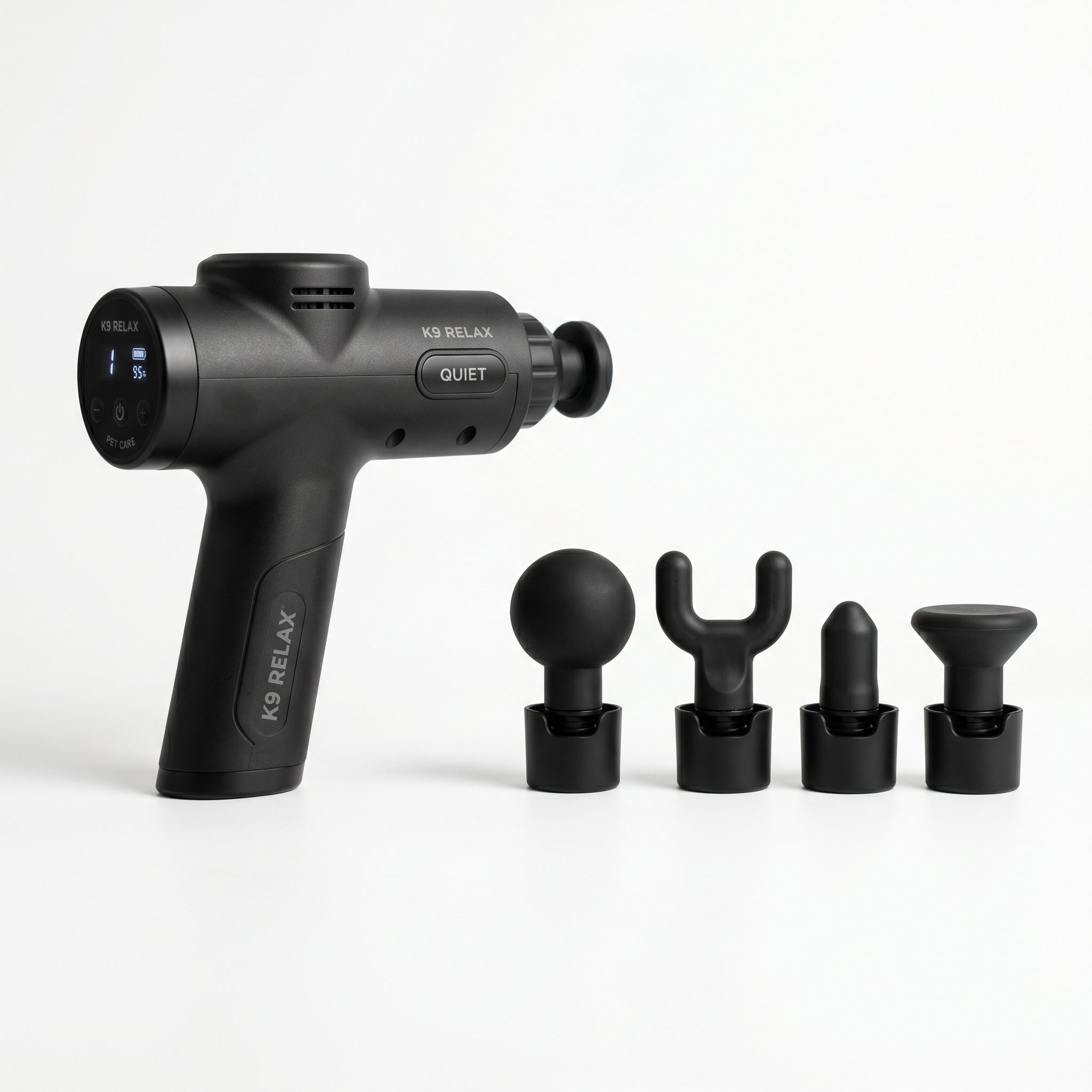 K9 Recovery Pro Canine Massage Gun — studio product shot on white background