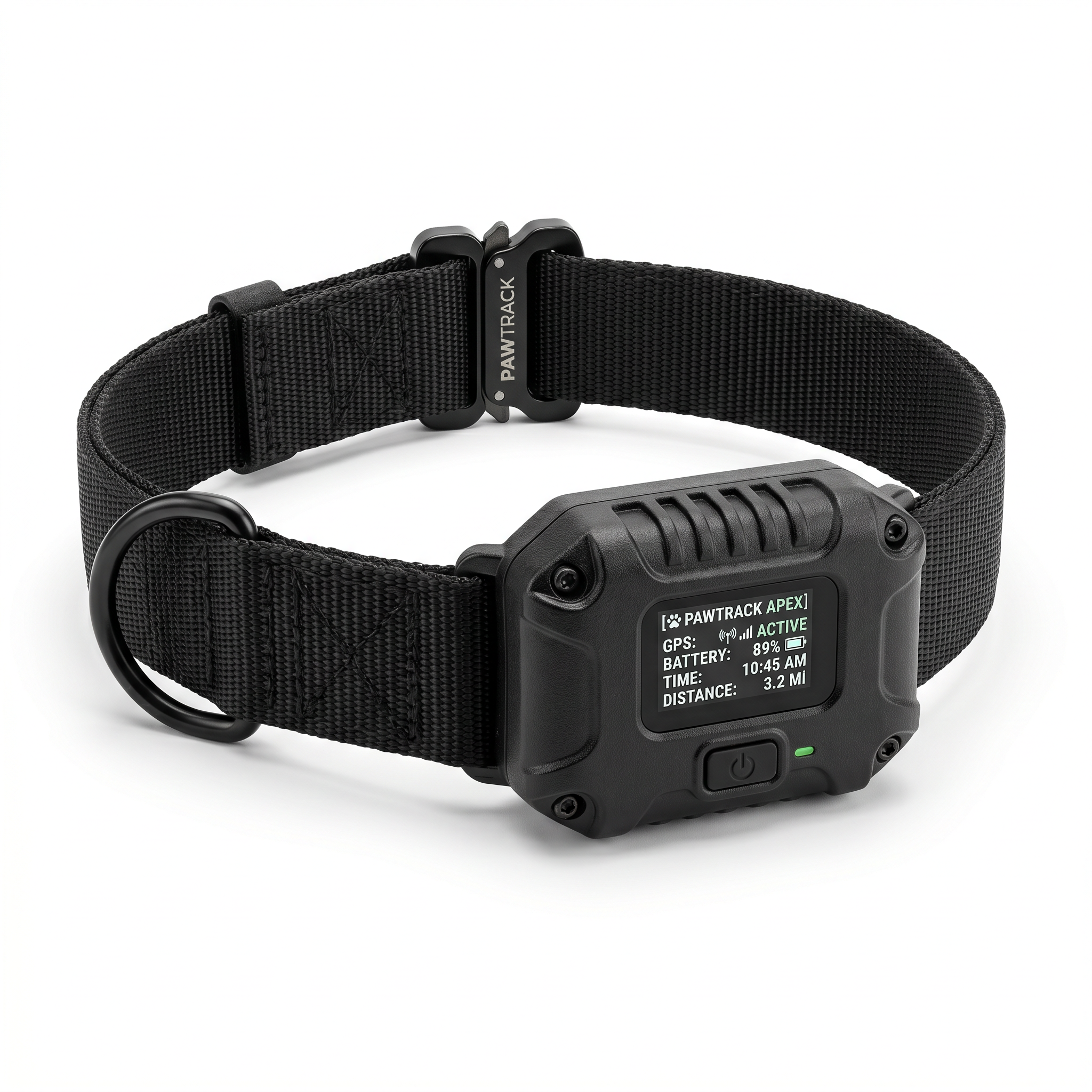 K9 Vitality Pro Smart Health & GPS Tracking Collar System — studio product shot on white background