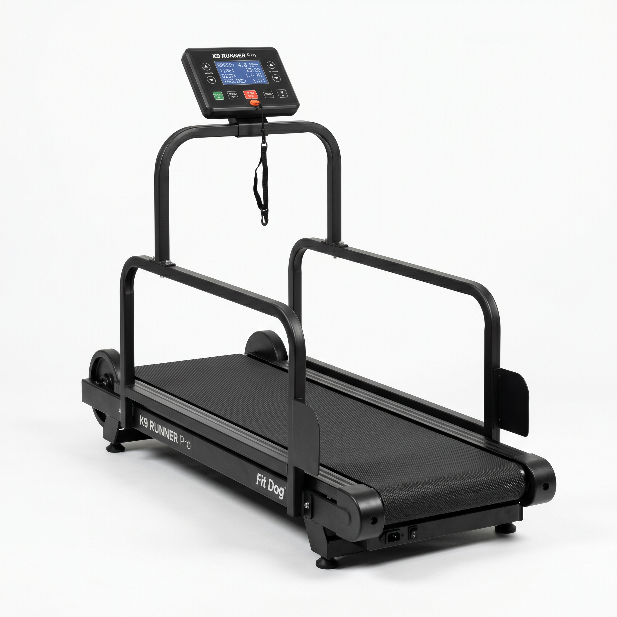 Arena Pro Motorized Variable-Speed Canine Treadmill in use — working dog conditioning session