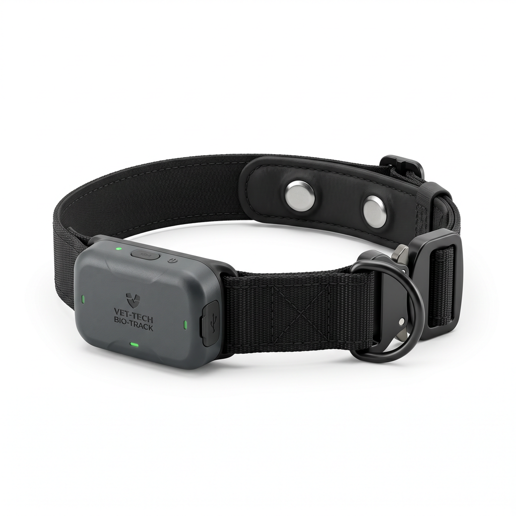 K9 Biometric Pro Elite Vet-Grade Health & Telemetry Collar — studio product shot on white background