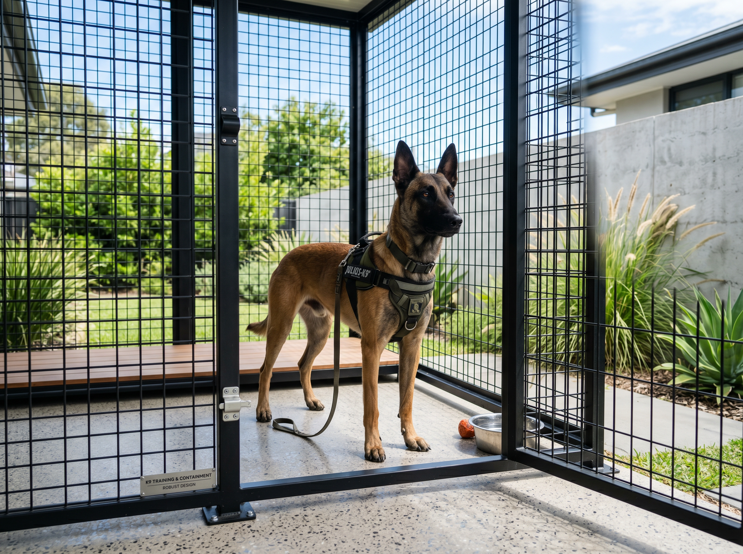 K9 Summit Pro All-Weather Reinforced Outdoor Kennel Run (6x10ft) — studio product shot on white background