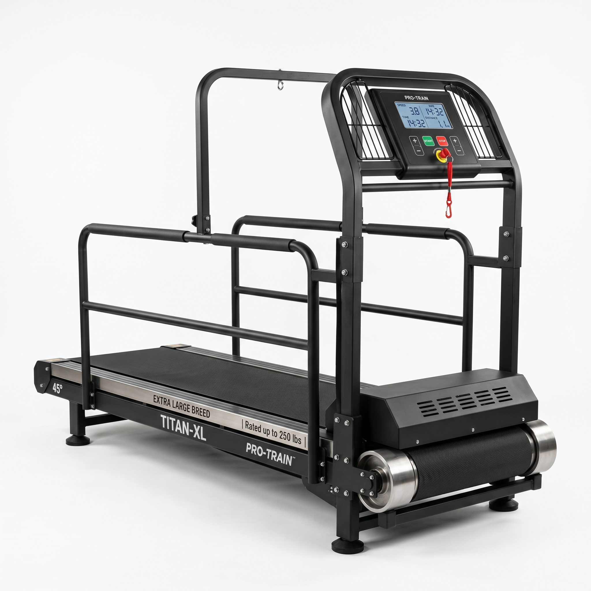 K9 Arena Elite Commercial-Grade Motorized Treadmill (180kg capacity) — studio product shot on white background