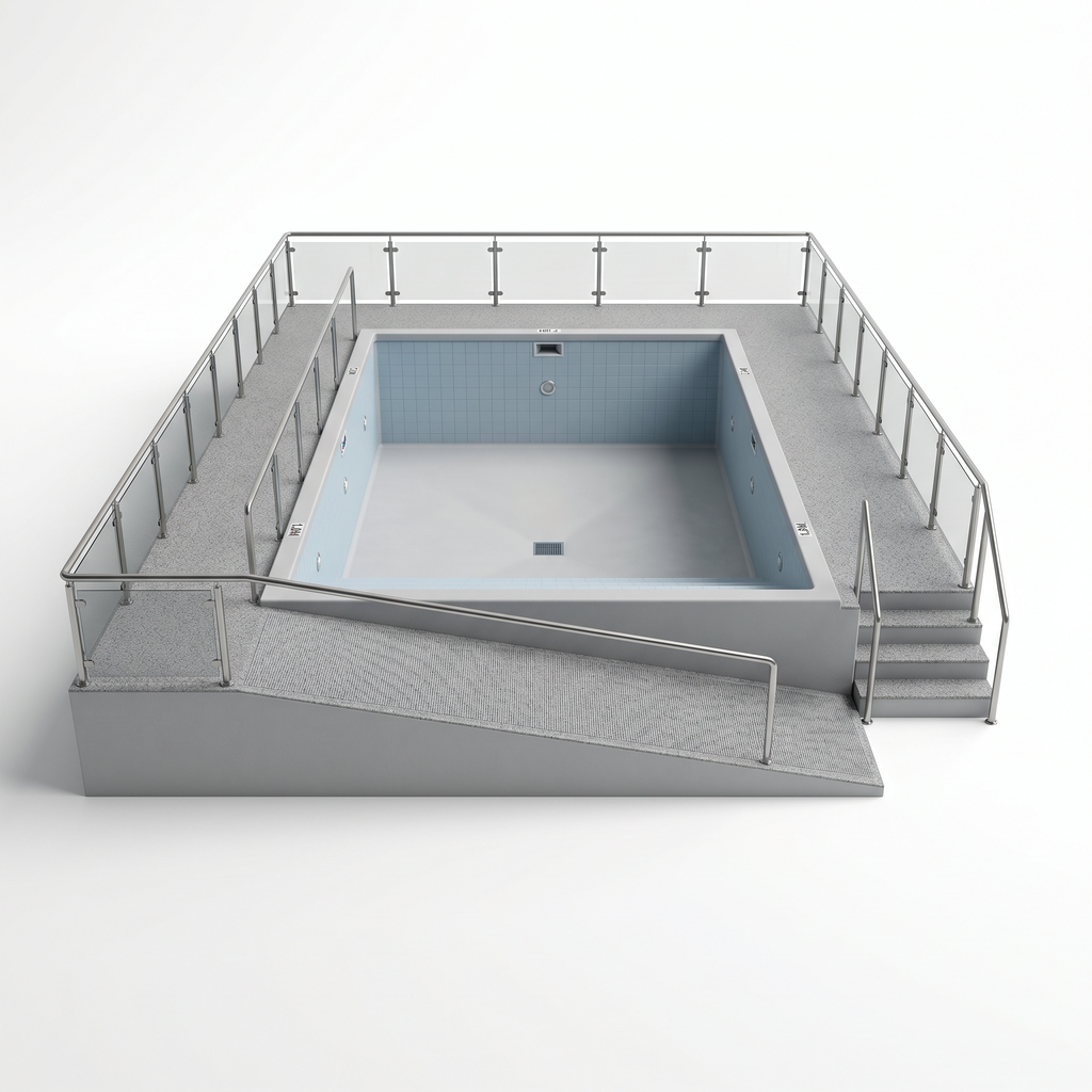 K9 AquaCenter Pro In-Ground Canine Hydrotherapy Pool Kit — studio product shot on white background