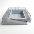K9 AquaCenter Pro In-Ground Canine Hydrotherapy Pool Kit — studio product shot on white background