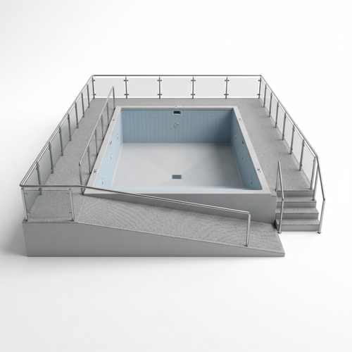 K9 AquaCenter Pro In-Ground Canine Hydrotherapy Pool Kit — studio product shot on white background