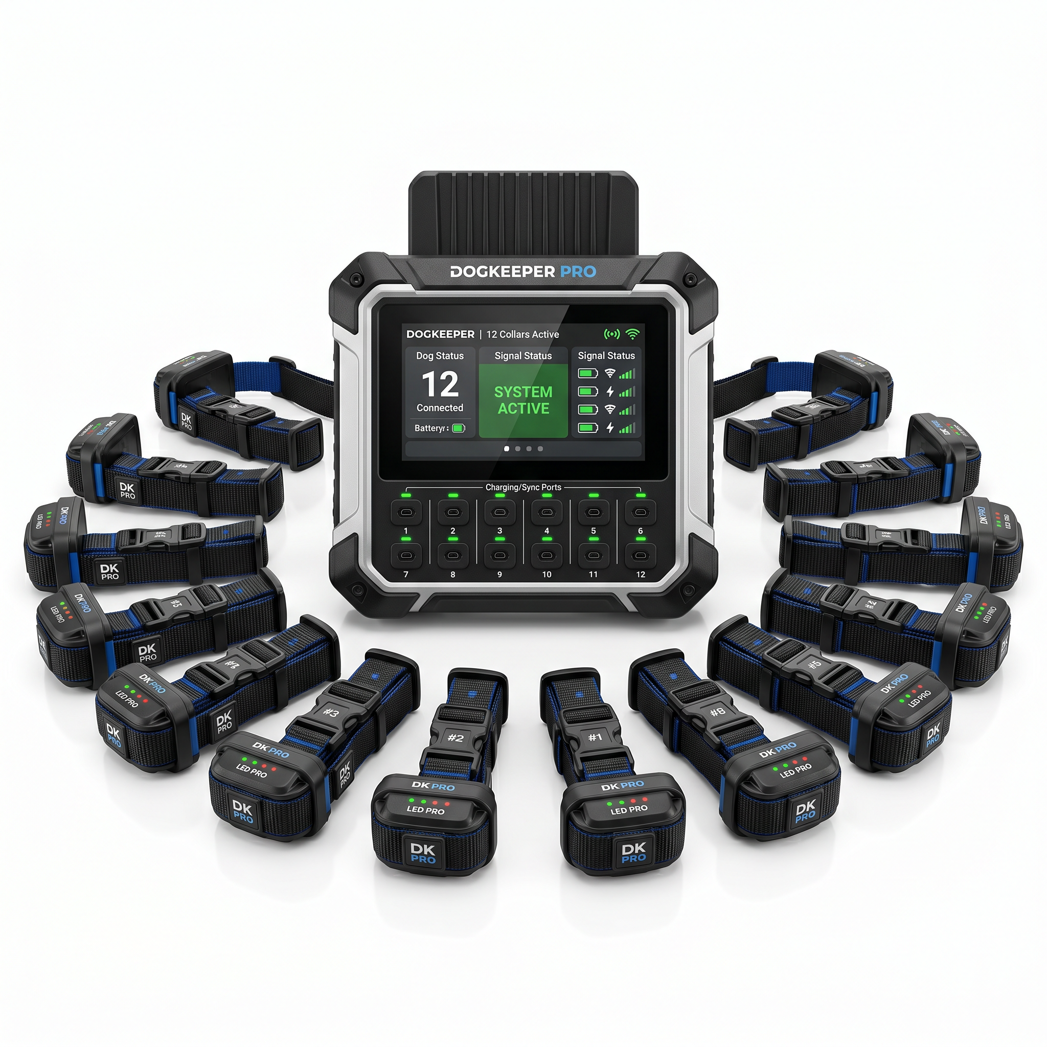 K9 Biometric Lab Pro Multi-Dog Facility Telemetry System — studio product shot on white background