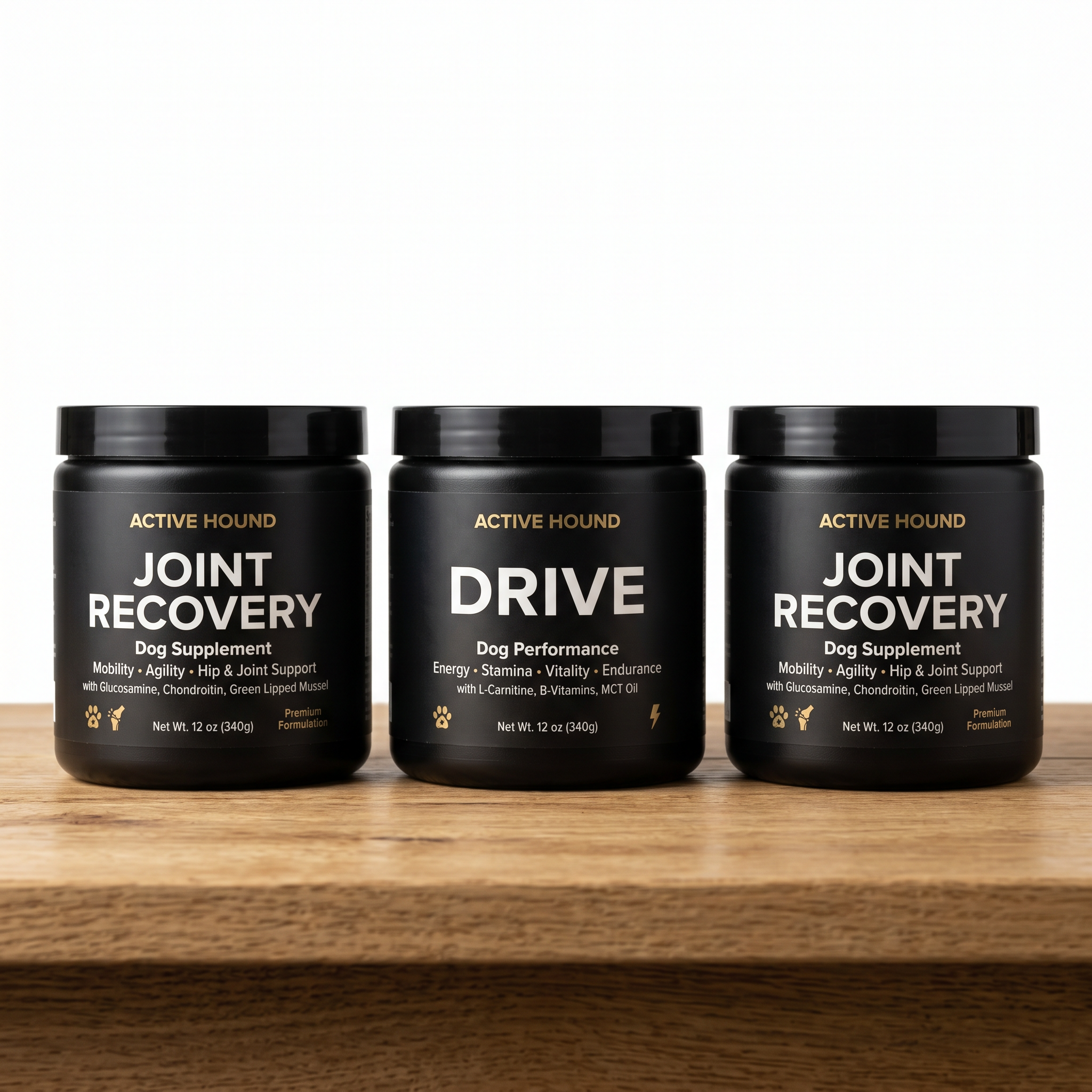 K9 Vitality+ Joint, Recovery & Drive Supplement Bundle (90-Day Supply) — studio product shot on white background